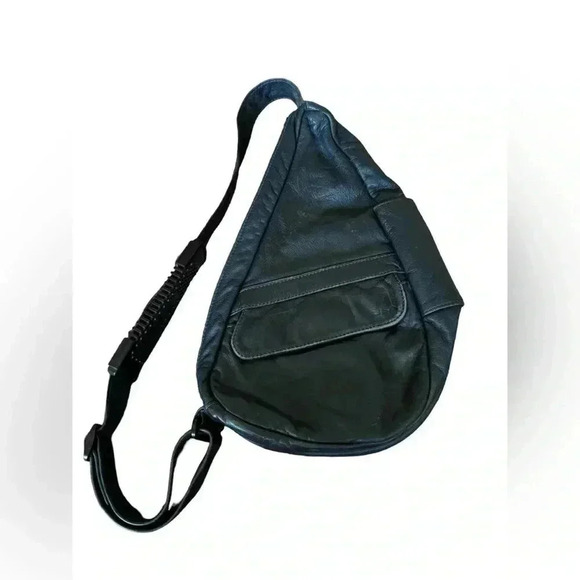Ameribag Blue Leather Classic Healthy Back Bag Mono-Sling Backpack main image 13